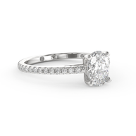 White gold - Central diamond 1.0 ct - view 3