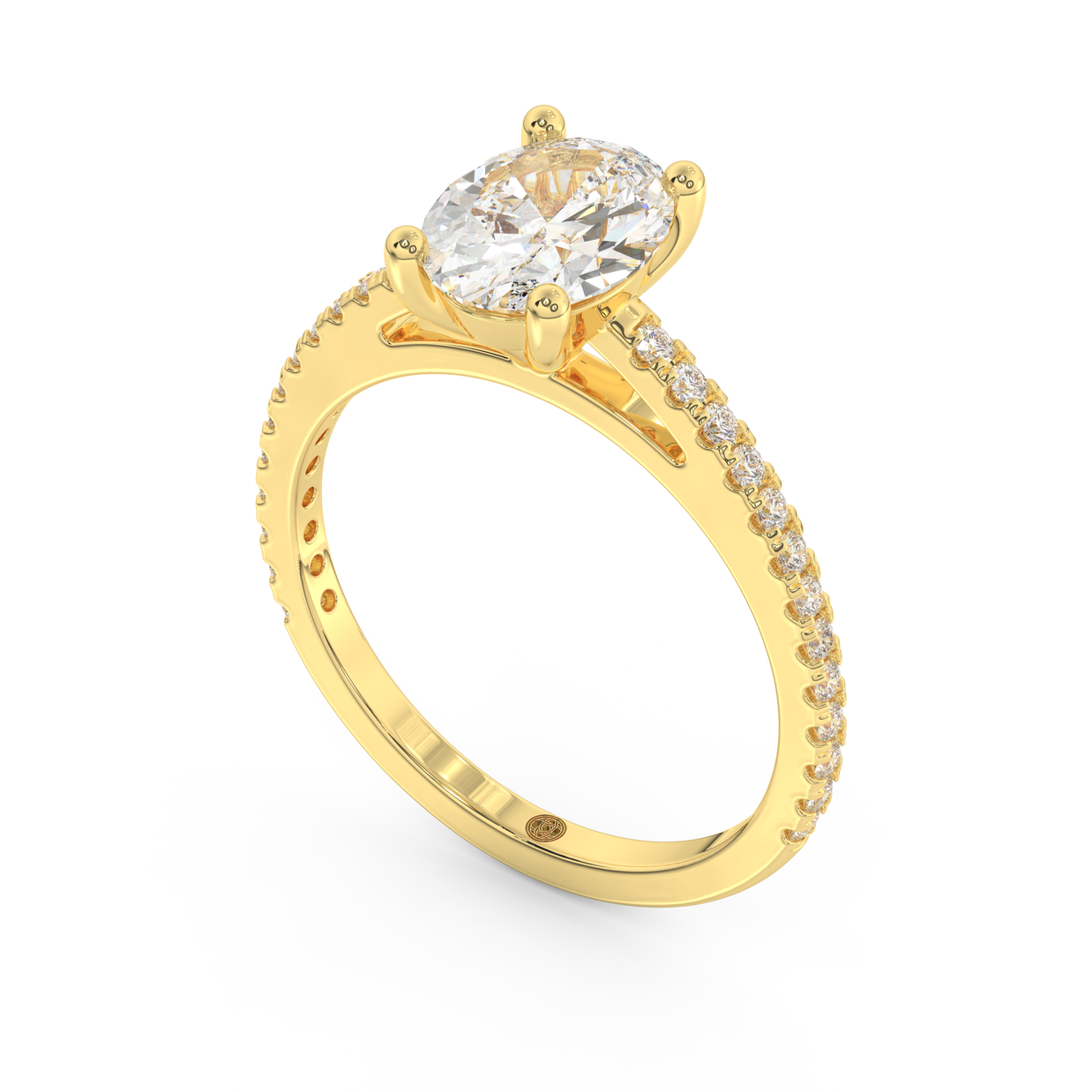 Yellow gold - Central diamond 1.5 ct - view 1