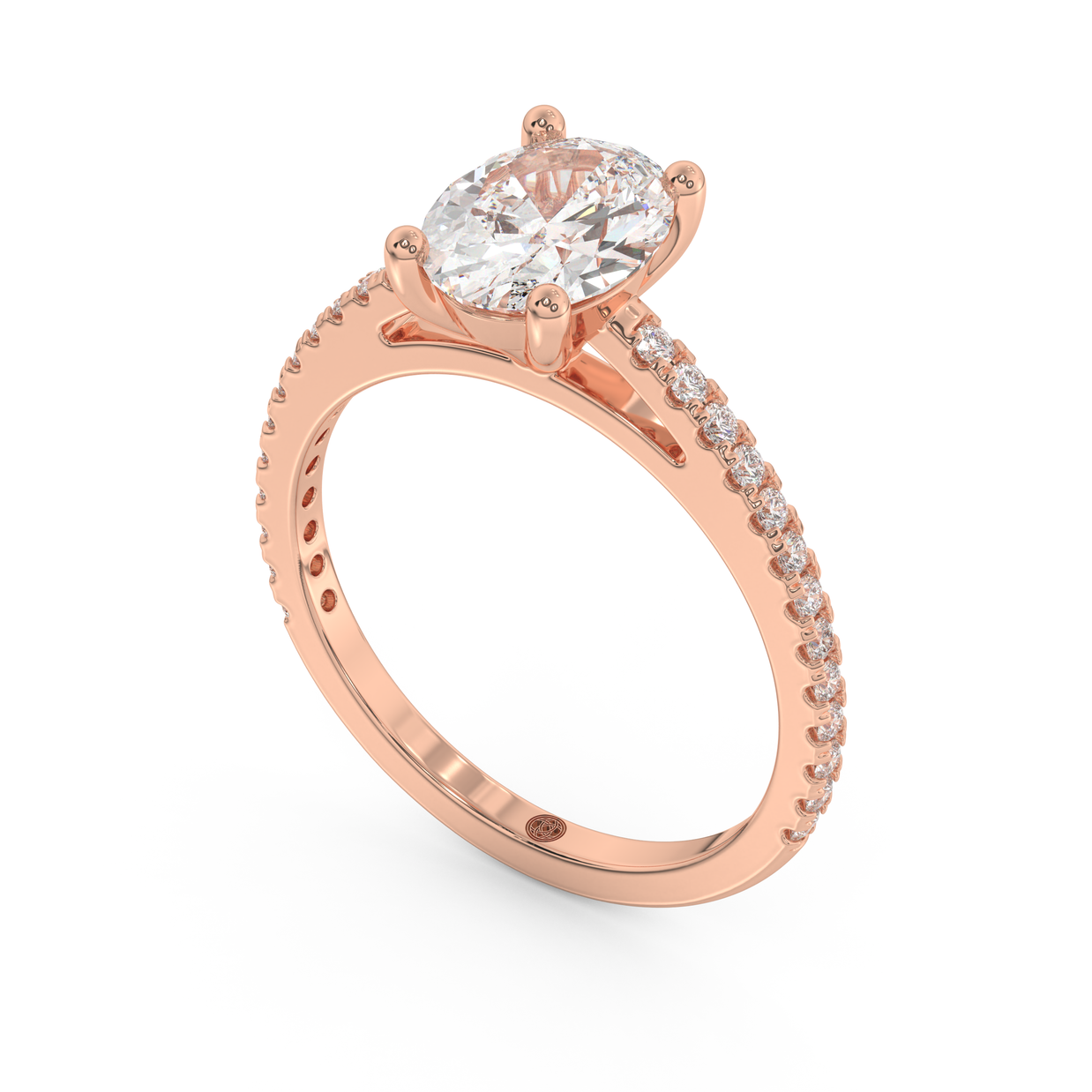 Rose gold - Central diamond 1.5 ct - view 1