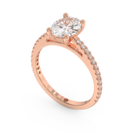 Rose gold - Central diamond 1.5 ct - view 1