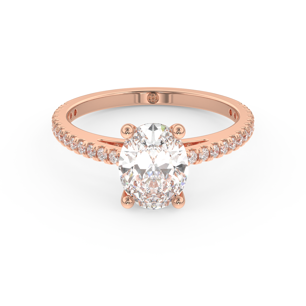 Rose gold - Central diamond 1.5 ct - view 2