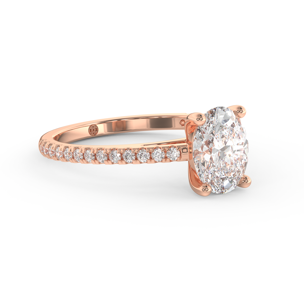 Rose gold - Central diamond 1.5 ct - view 3