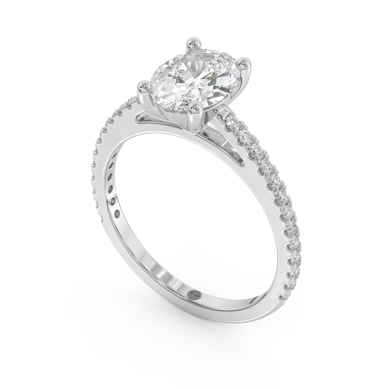 White gold - Central diamond 1.5 ct - view 1