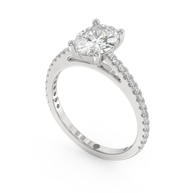 White gold - Central diamond 1.5 ct - view 1