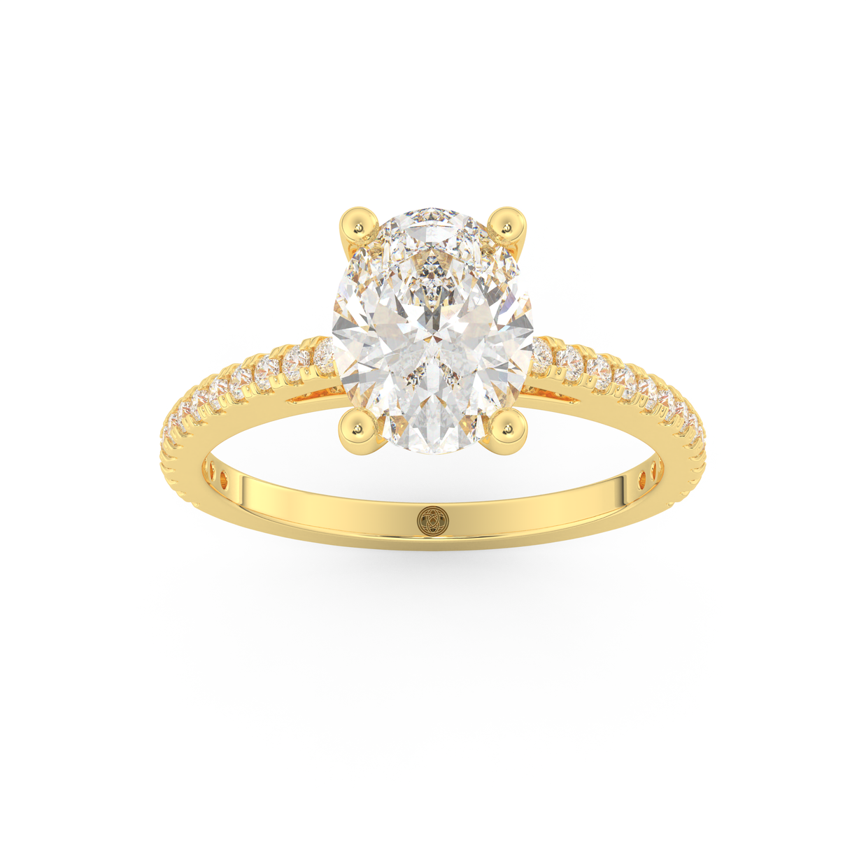 Yellow gold - Central diamond 2.0 ct - view 8