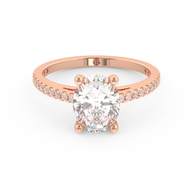 Rose gold - Central diamond 2.0 ct - view 2