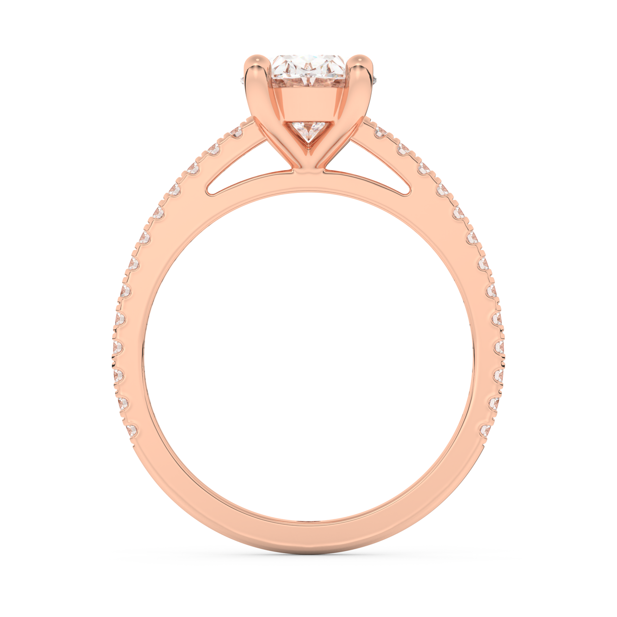 Rose gold - Central diamond 2.0 ct - view 6