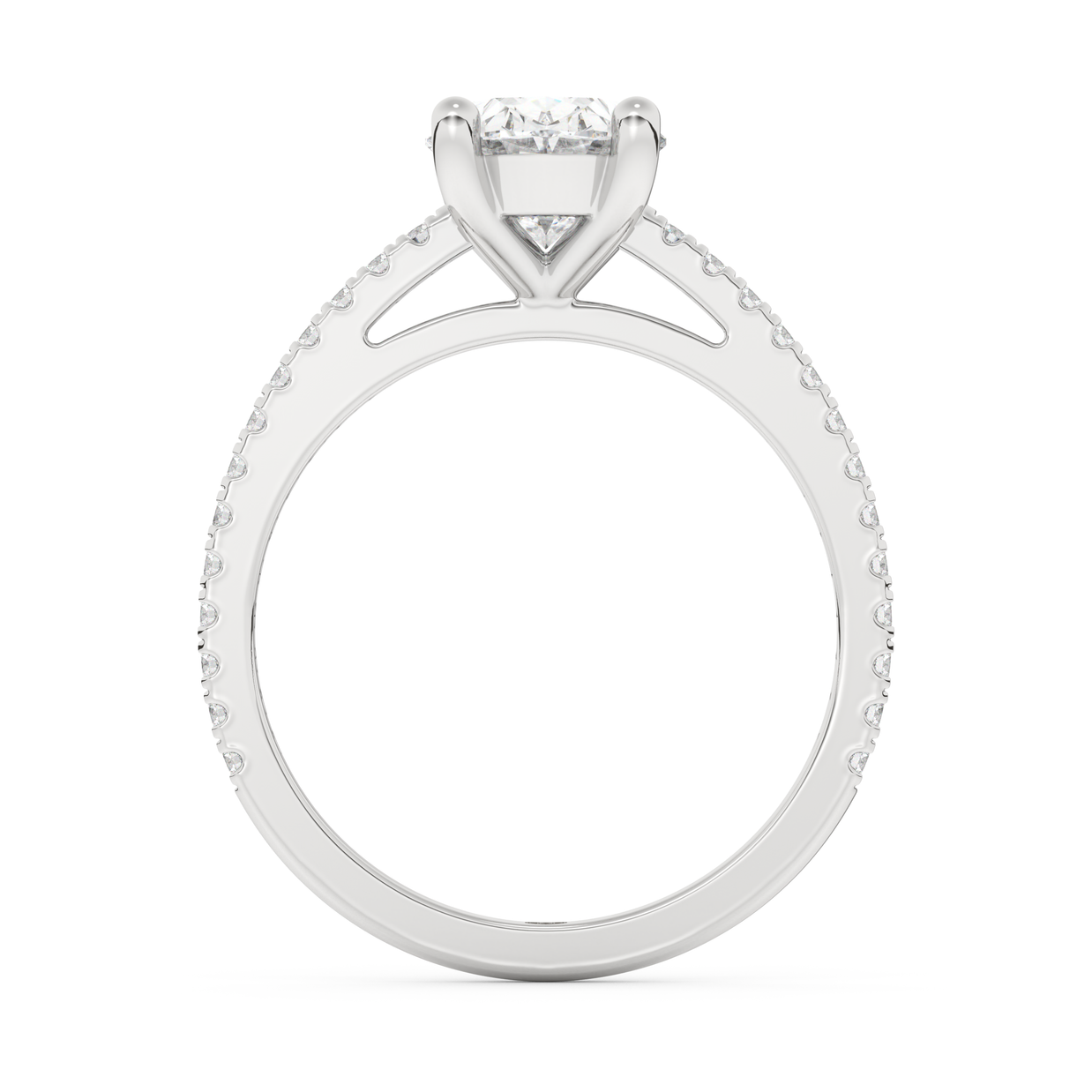White gold - Central diamond 2.0 ct - view 6