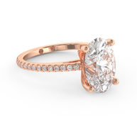Rose gold - Central diamond 3.0 ct - view 3