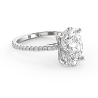 White gold - Central diamond 3.0 ct - view 3