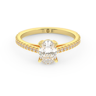 Yellow gold - Central diamond 1.0 ct - view 2