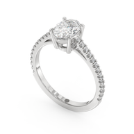 White gold - Central diamond 1.0 ct - view 1