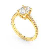 Yellow gold - Central diamond 1.5 ct - view 1