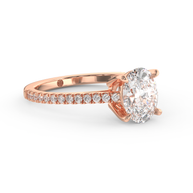 Rose gold - Central diamond 1.5 ct - view 3