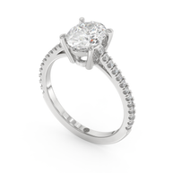 White gold - Central diamond 1.5 ct - view 1
