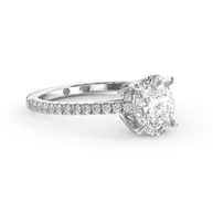 White gold - Central diamond 1.5 ct - view 3