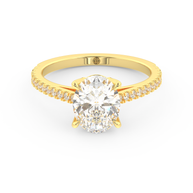 Yellow gold - Central diamond 2.0 ct - view 2