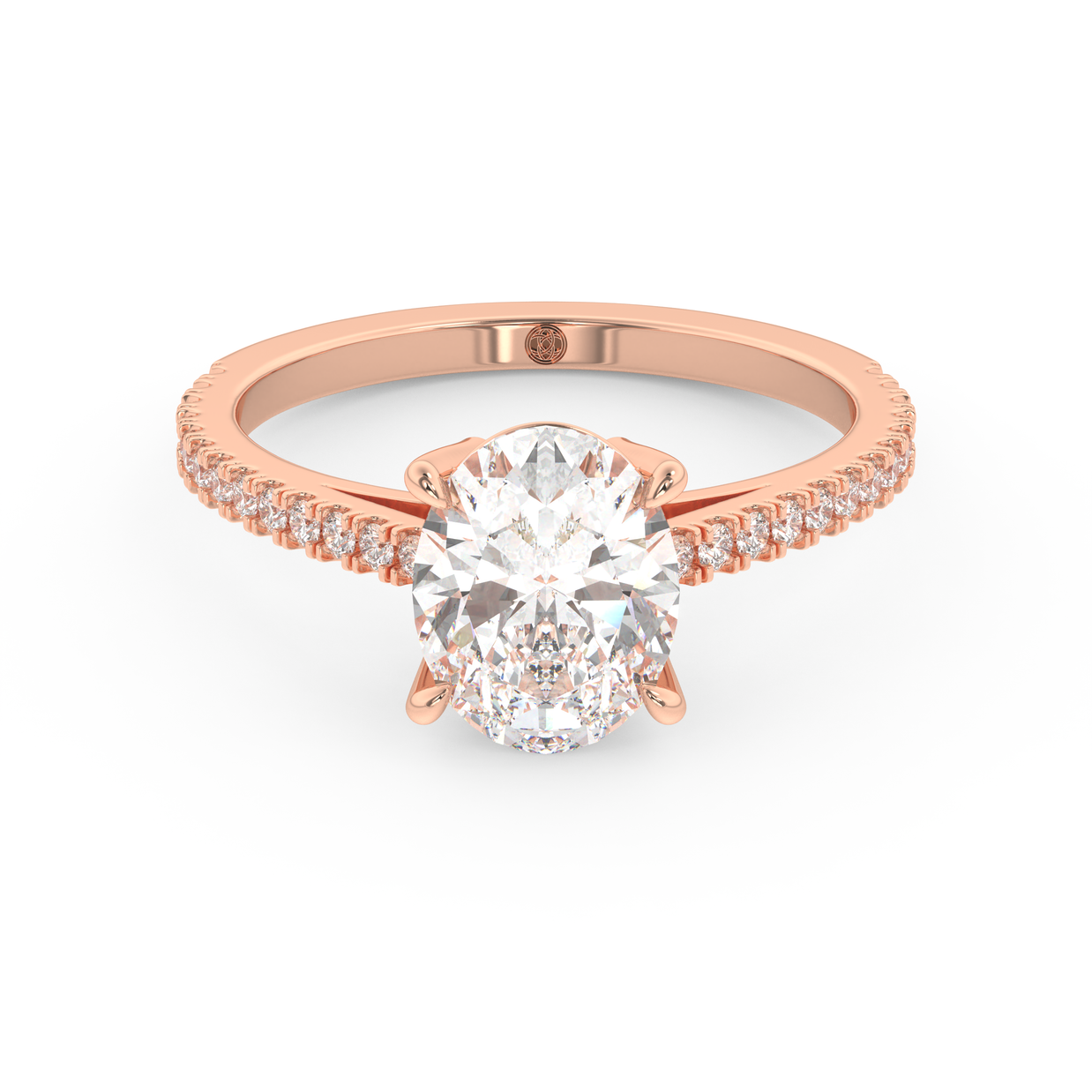 Rose gold - Central diamond 2.0 ct - view 2