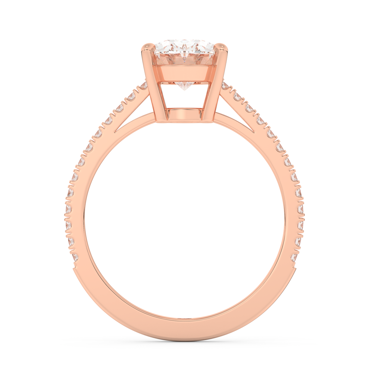 Rose gold - Central diamond 2.0 ct - view 6