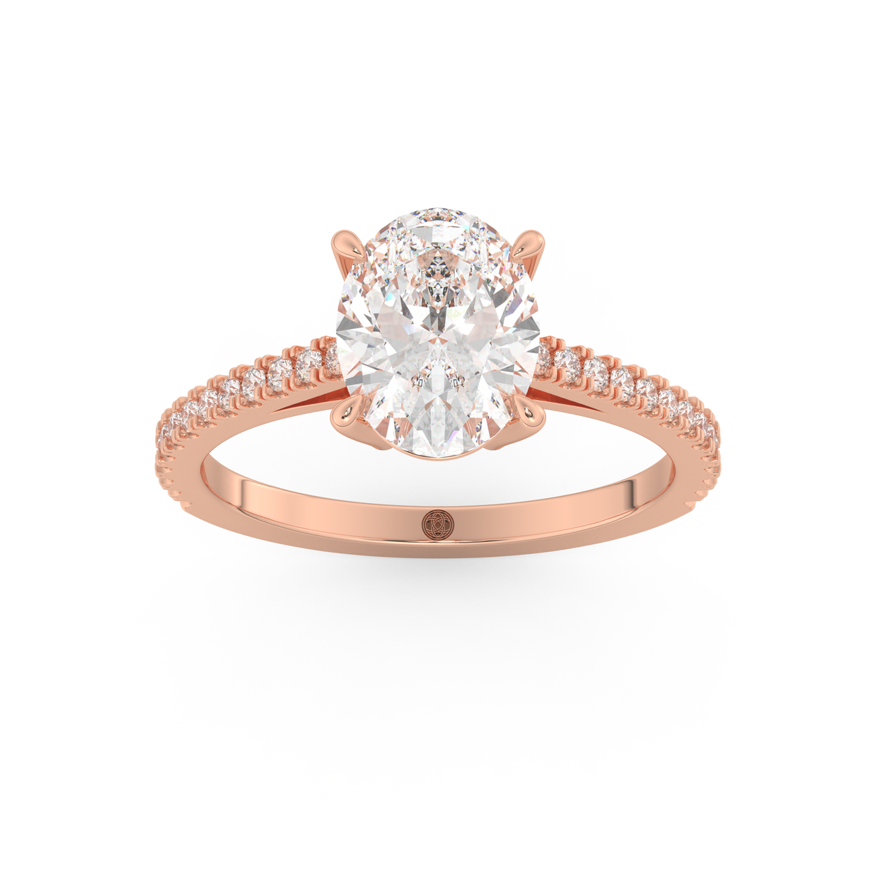 Rose gold - Central diamond 2.0 ct - view 8
