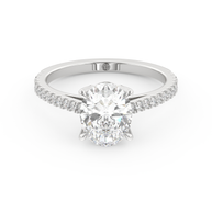 White gold - Central diamond 2.0 ct - view 2