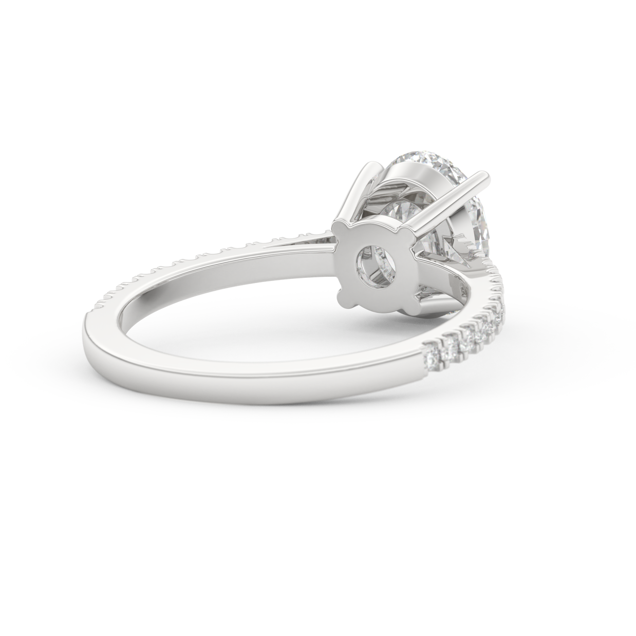White gold - Central diamond 2.0 ct - view 4