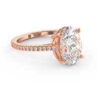 Rose gold - Central diamond 3.0 ct - view 3