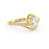 Yellow gold - Central diamond 1.0 ct - view 3