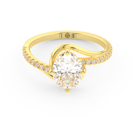Yellow gold - Central diamond 1.5 ct - view 2