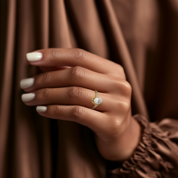 Key West Elegance Diamond Ring 1.0, 1.5, 2.0, 3.0 Ct, Gold 14K