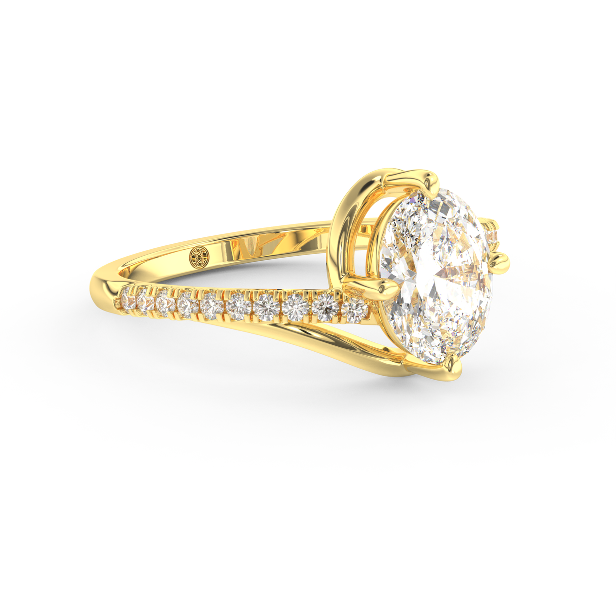 Yellow gold - Central diamond 1.5 ct - view 3