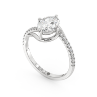 White gold - Central diamond 1.5 ct - view 1