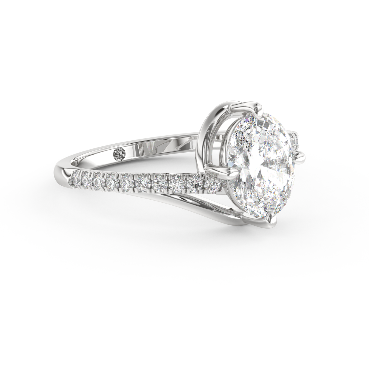 White gold - Central diamond 1.5 ct - view 3