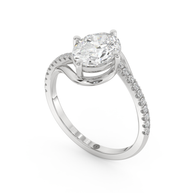 White gold - Central diamond 2.0 ct - view 1