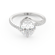White gold - Central diamond 2.0 ct - view 2