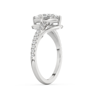 White gold - Central diamond 2.0 ct - view 5