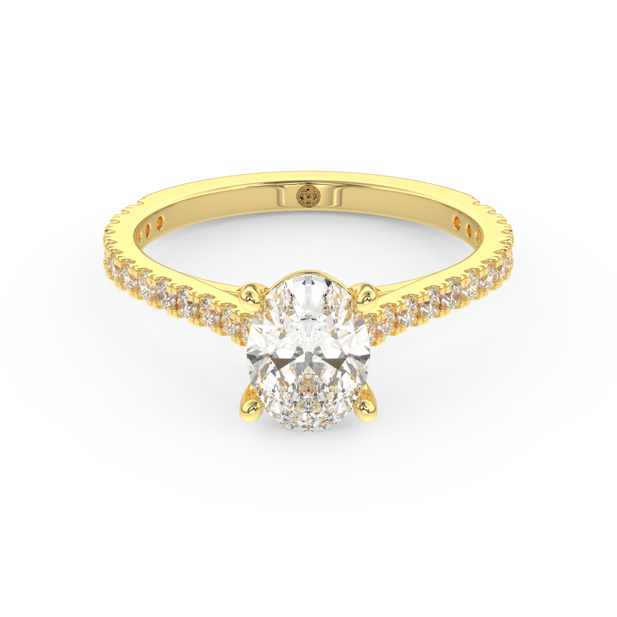 Yellow gold - Central diamond 1.0 ct - view 2