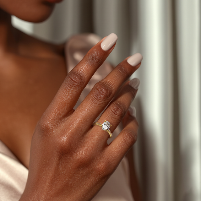 Aspen Sunset Diamond Ring 1.0, 1.5, 2.0, 3.0 Ct, Gold 14K