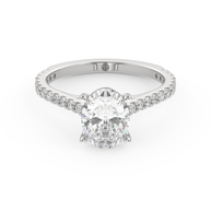 White gold - Central diamond 1.5 ct - view 2