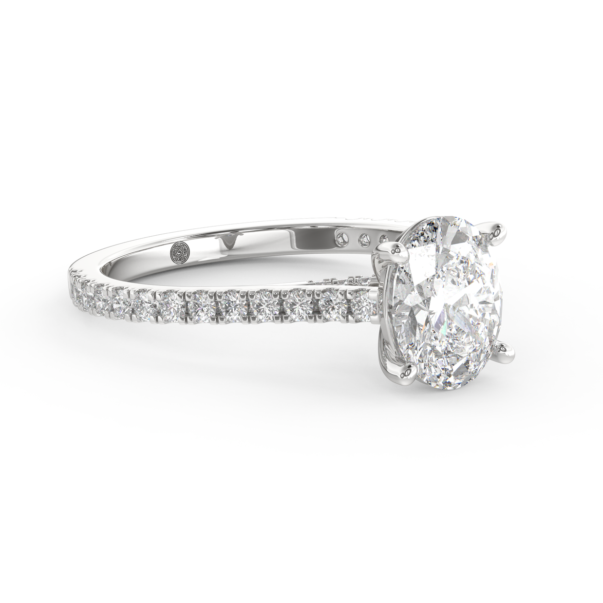 White gold - Central diamond 1.5 ct - view 3