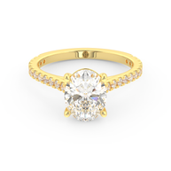 Yellow gold - Central diamond 2.0 ct - view 2