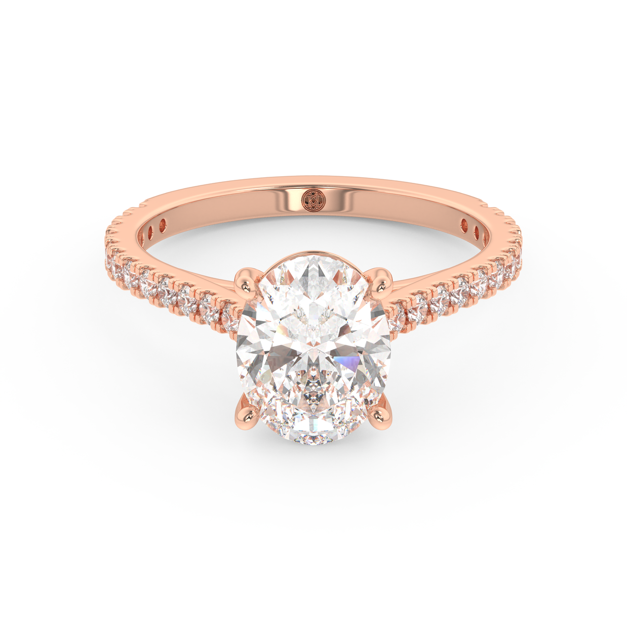 Rose gold - Central diamond 2.0 ct - view 2