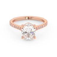 Rose gold - Central diamond 2.0 ct - view 2