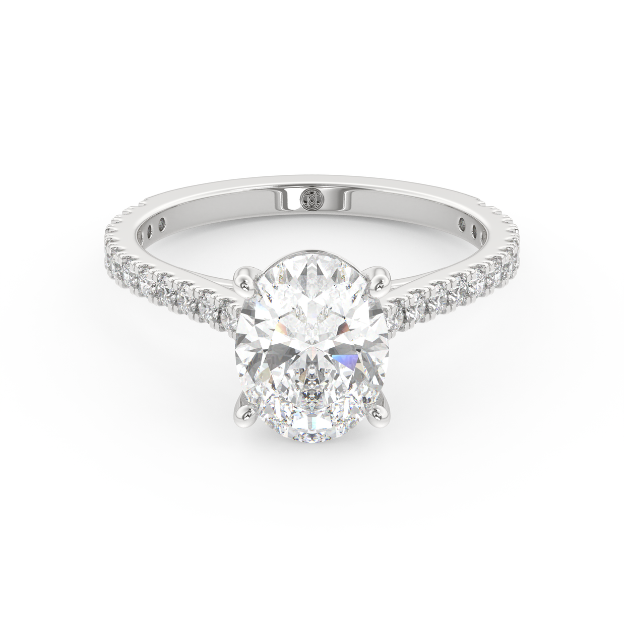 White gold - Central diamond 2.0 ct - view 2