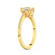 Yellow gold - Central diamond 1.0 ct - view 5