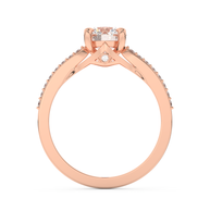 Rose gold - Central diamond 1.0 ct - view 6