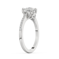 White gold - Central diamond 1.0 ct - view 5