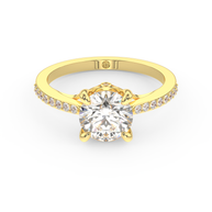 Yellow gold - Central diamond 1.5 ct - view 2