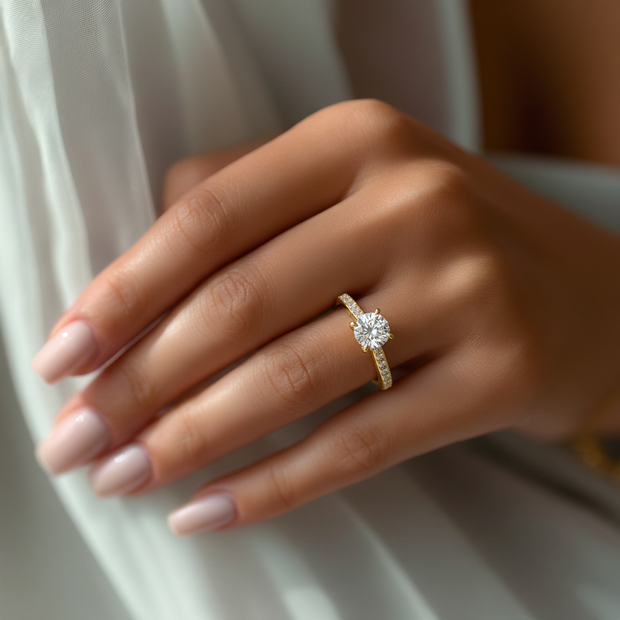 Malibu Classic Diamond Ring 1.0, 1.5, 2.0, 3.0 Ct, Gold 14K