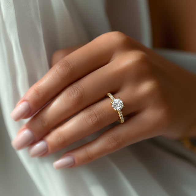 Malibu Classic Diamond Ring 1.0, 1.5, 2.0, 3.0 Ct, Gold 14K